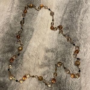 Gold colored jeweled necklace